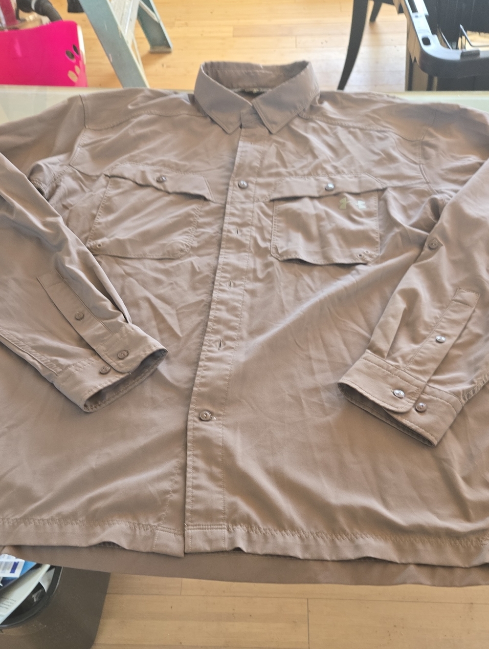 Under Armour Men's Lightweight Shirt Jacket in Taupe